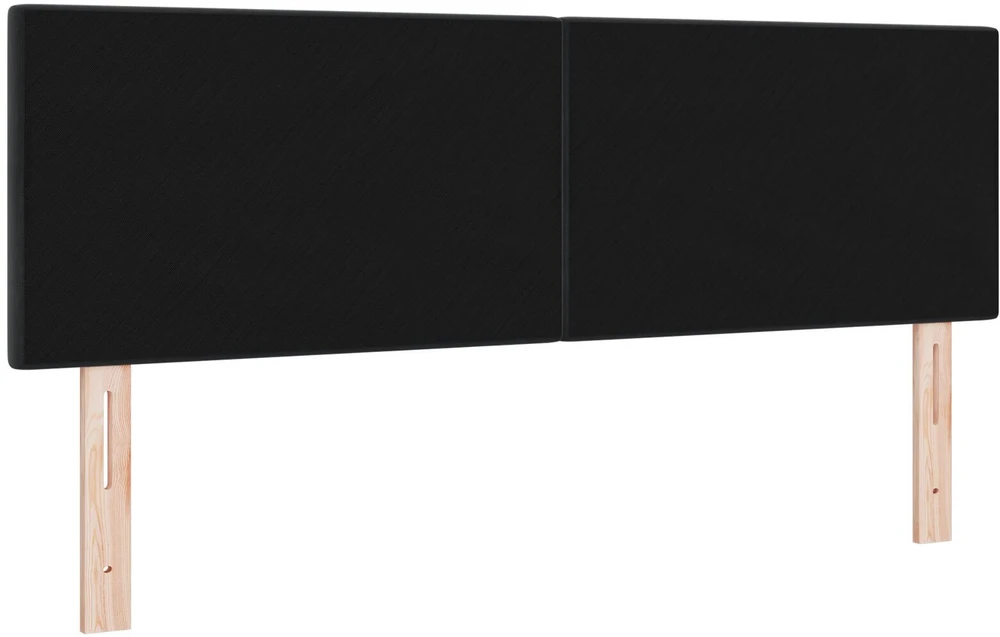LED galvūgalis su LED juostelėmis Juodas 144 cm Aksomas