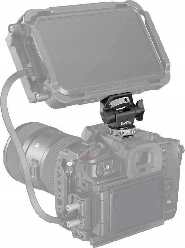 SmallRig 2905 pasukamas ir amp; Reguliuojamas pakreipimo monitoriaus laikiklis su šalto bato laikikliu