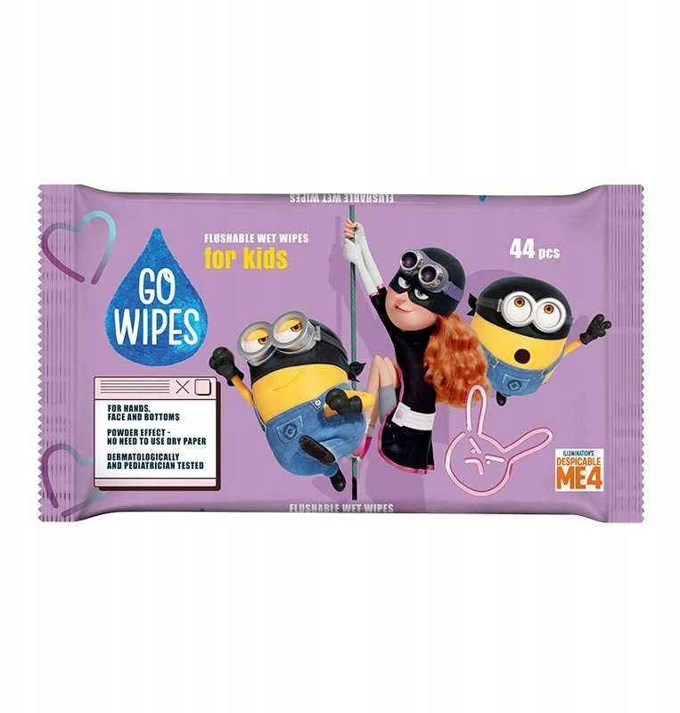 Drėgnos servetėlės Minions Gowipes 44vnt