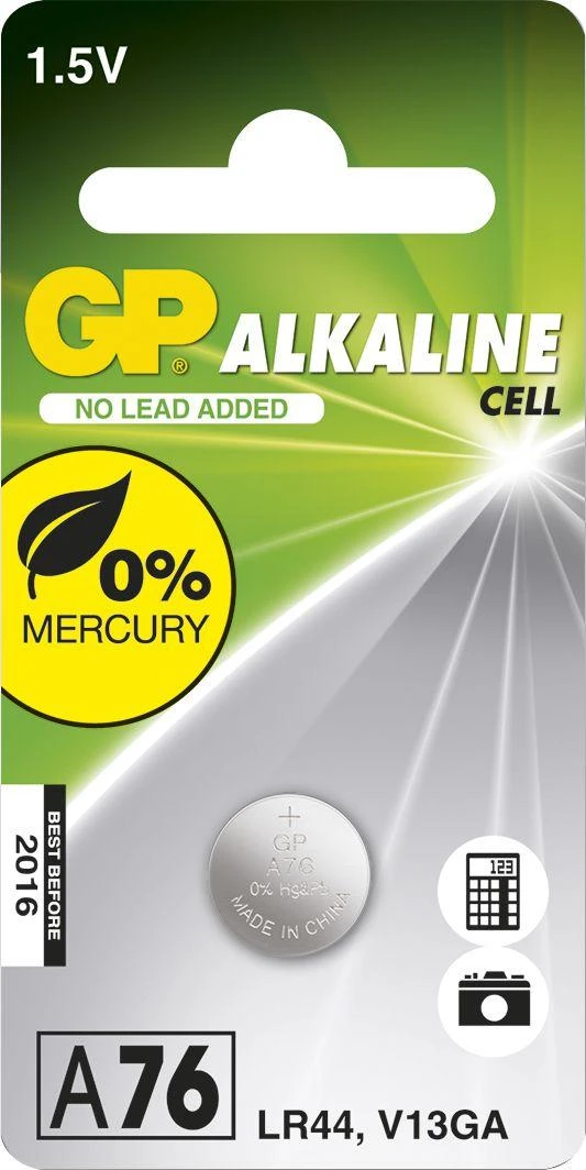 Baterija GP šarminė 76A-C1 / LR44 / LR1154 / AG13 / 102002