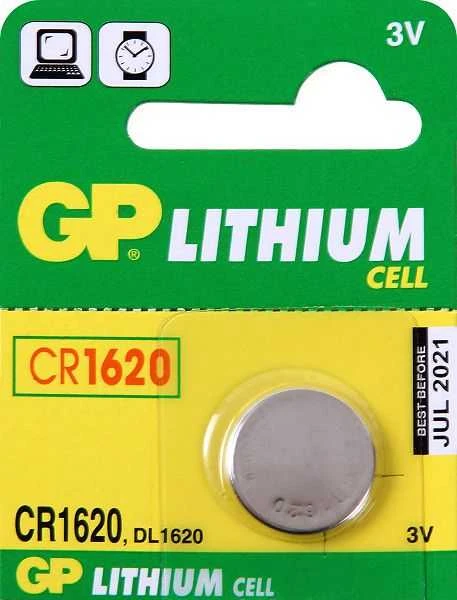 Elementas GP LITHIUM CR1620, 3V