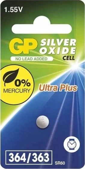 Elementas GP Sidabrinis OXIDE AG1/SR60/364F, 1,55V