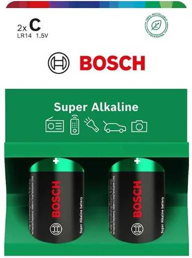 Nezatříděno GP Baterija BOSCH 2SZT C SUPER ALKALINE LR14SA2B/00