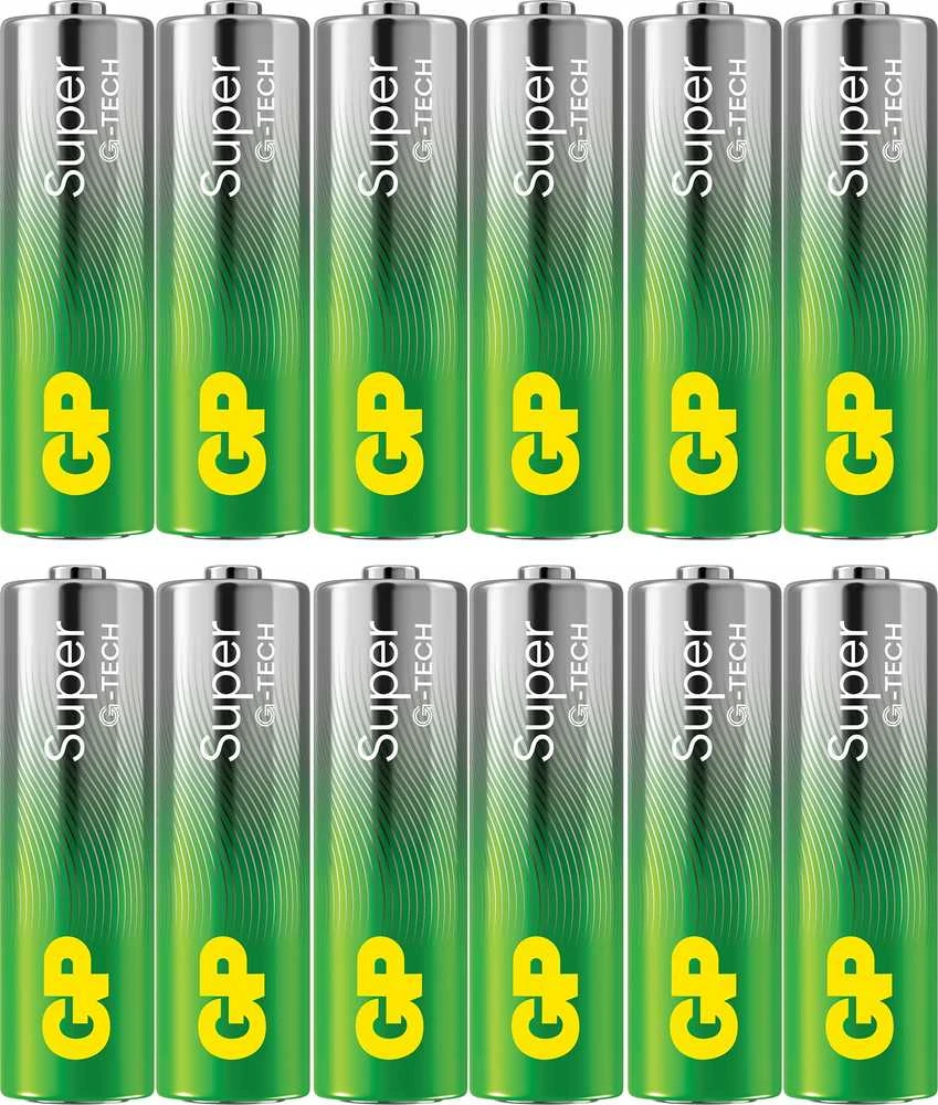 GP BATTERIES SUPER ALKALINE AA 1.5V 12PCE