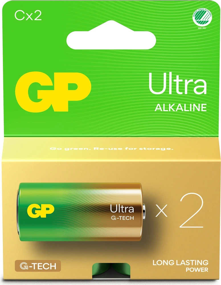 GP GP baterijos Ultra Alkaline GP14AU Vienkartinės C, LR14 šarminės baterijos