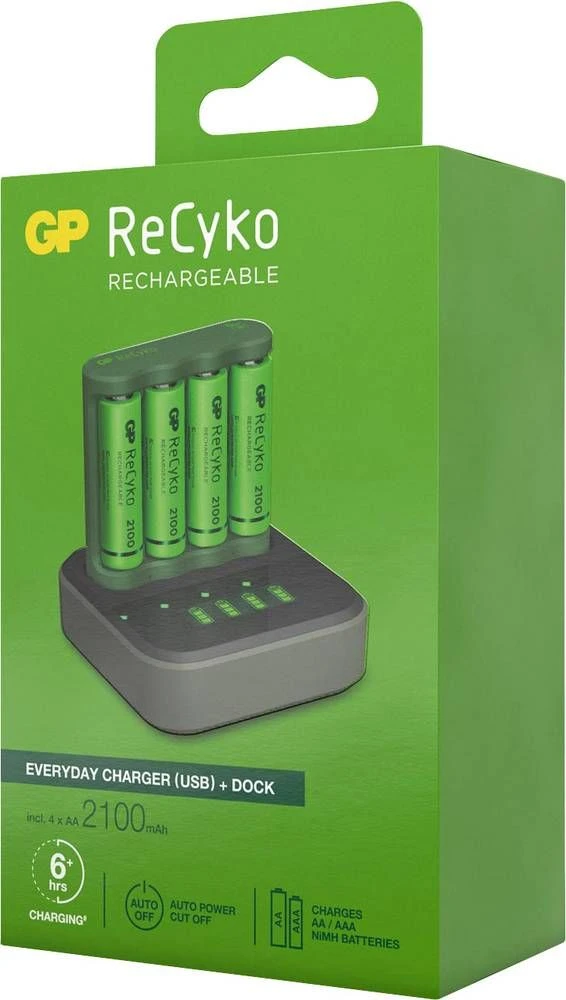 Įkroviklis GP ReCyko B421 + D451 (130B421CD210AAC4)