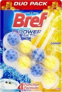 WC valiklis-gaiviklis BREF POWER AKTIV LEMON, 2×50 g