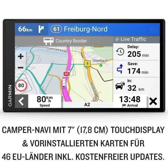 Garmin Camper 795 7 col. palydovinės navigacijos įrenginys kemperiams su tiesiogine eismo informacija