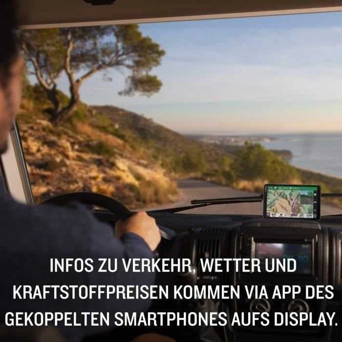 Garmin Camper 795 7 col. palydovinės navigacijos įrenginys kemperiams su tiesiogine eismo informacija