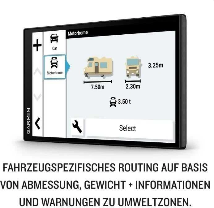 Garmin Camper 795 7 col. palydovinės navigacijos įrenginys kemperiams su tiesiogine eismo informacija