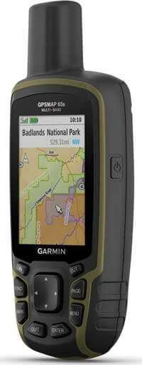 Garmin GPSMAP® 65s Kelių dažnio juostų ir palydovinės navigacijos tinklų įrenginys su jutikliais