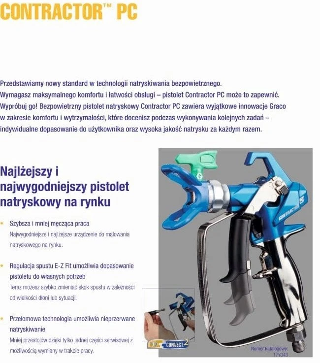 Graco GRACO PURŠKIMO PISTOLETAS CONTRACTOR PC COMPACT