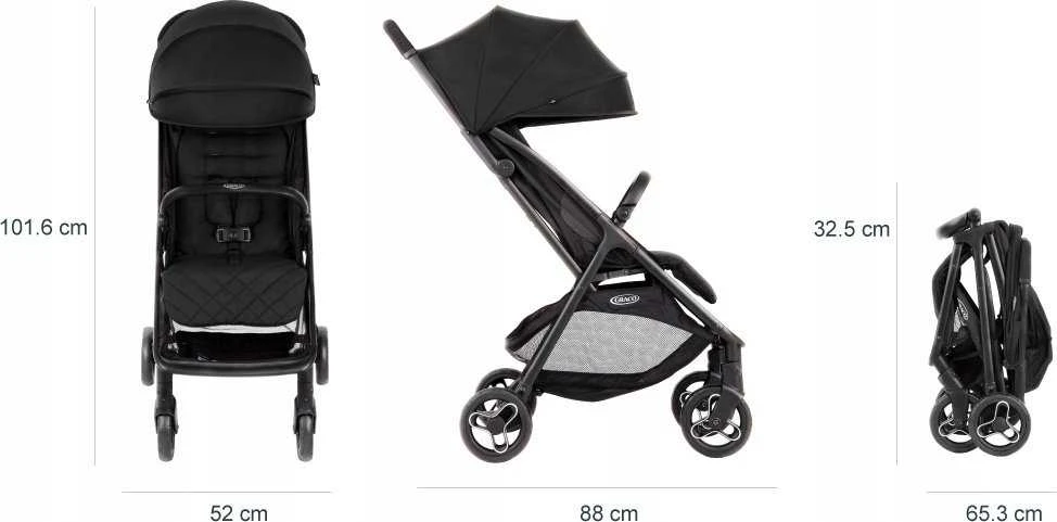Vežimėlis Graco Myavo, 0-22 kg, Juodas
