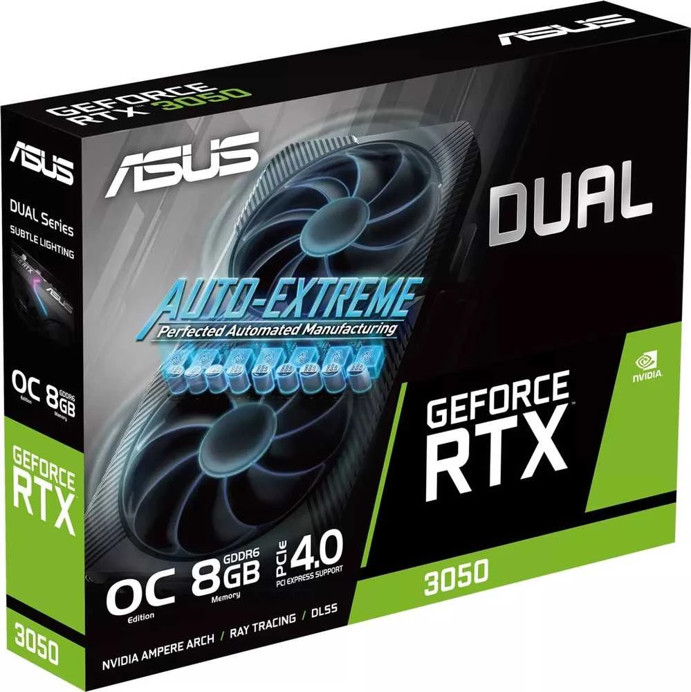 Vaizdo plokštė Asus Dual GeForce RTX 3050 V2 OC Edition 8GB GDDR6