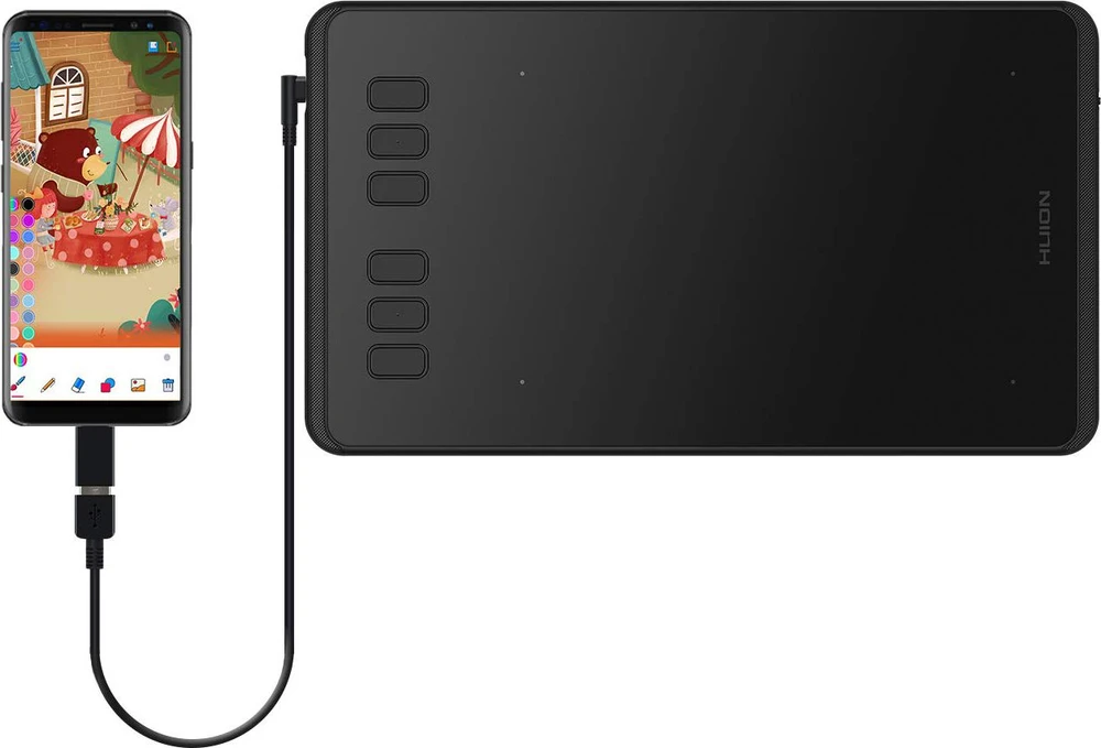 Planšetė Huion H640P graphic tablet 5080 lpi 160 x 99 mm USB Juodas
