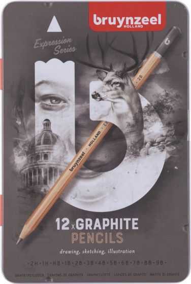 Bruynzeel grafito dubenėlių rinkinys Ruda grafito mediena 12 vnt