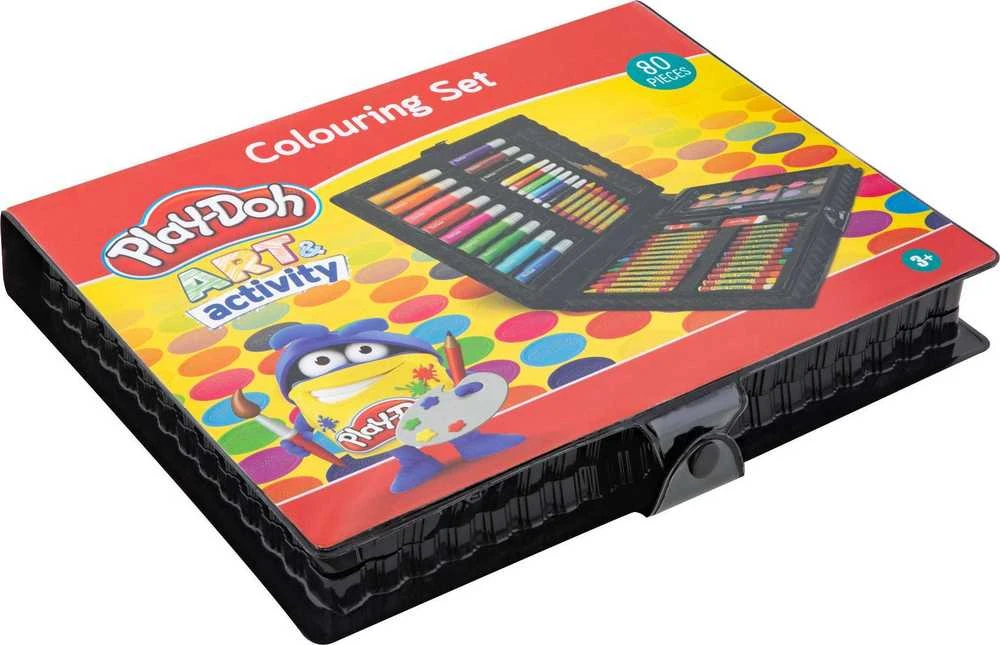 Grafix Play Doh komplektas kredki pastelowe mazaki farbki 80 dalys