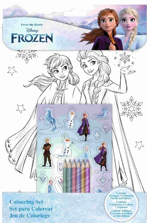 Grajlandia Rinkinys Kolorowanka / Mini Kredki / Naklejki / Kraina Lodu / Frozen