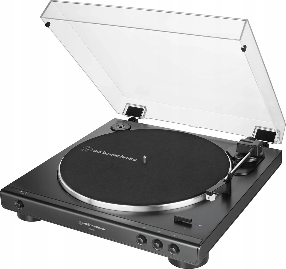 Visiškai automatinis patefonas su diržine pavara Audio Technica AT-LP60XBK