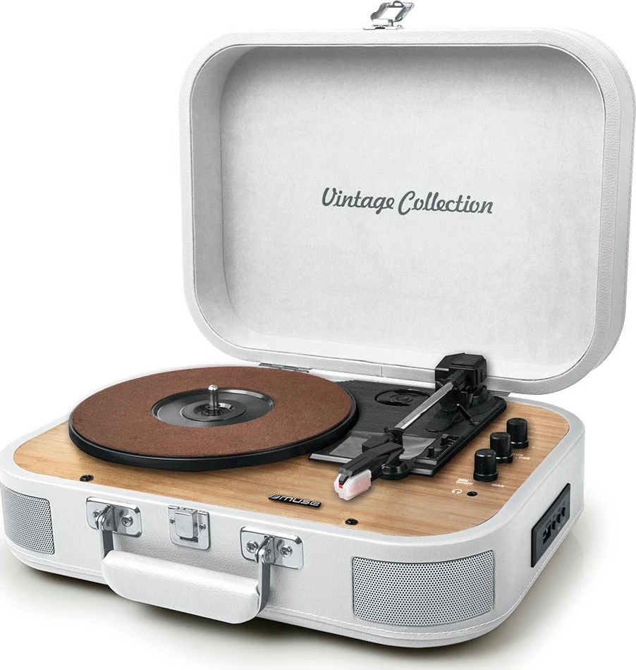 Muzikinis centras Muse Mūza | Patefonas stereo sistema | MT-201WW | Patefonas stereo sistema | USB prievadas | AUX įėjimas