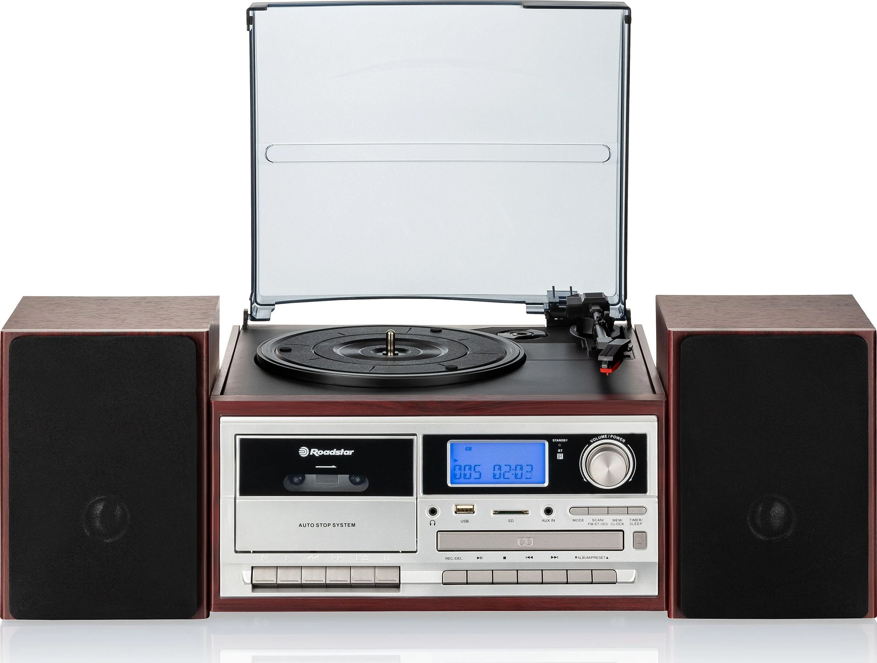 Muzikinis centras su plokštelių grotuvu Roadstar HIF-8892EBT