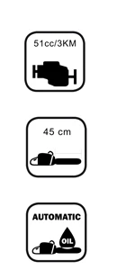 Grandininis pjūklas Grandinės pjūklas NAC CST52-45-01AC 3 hp 51 cm3 45 cm