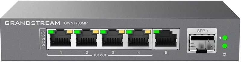Šakotuvas Grandstream GWN7700MP nevaldomas tinklo jungiklis 5 2,5 Gb prievadai / 1 SFP+
