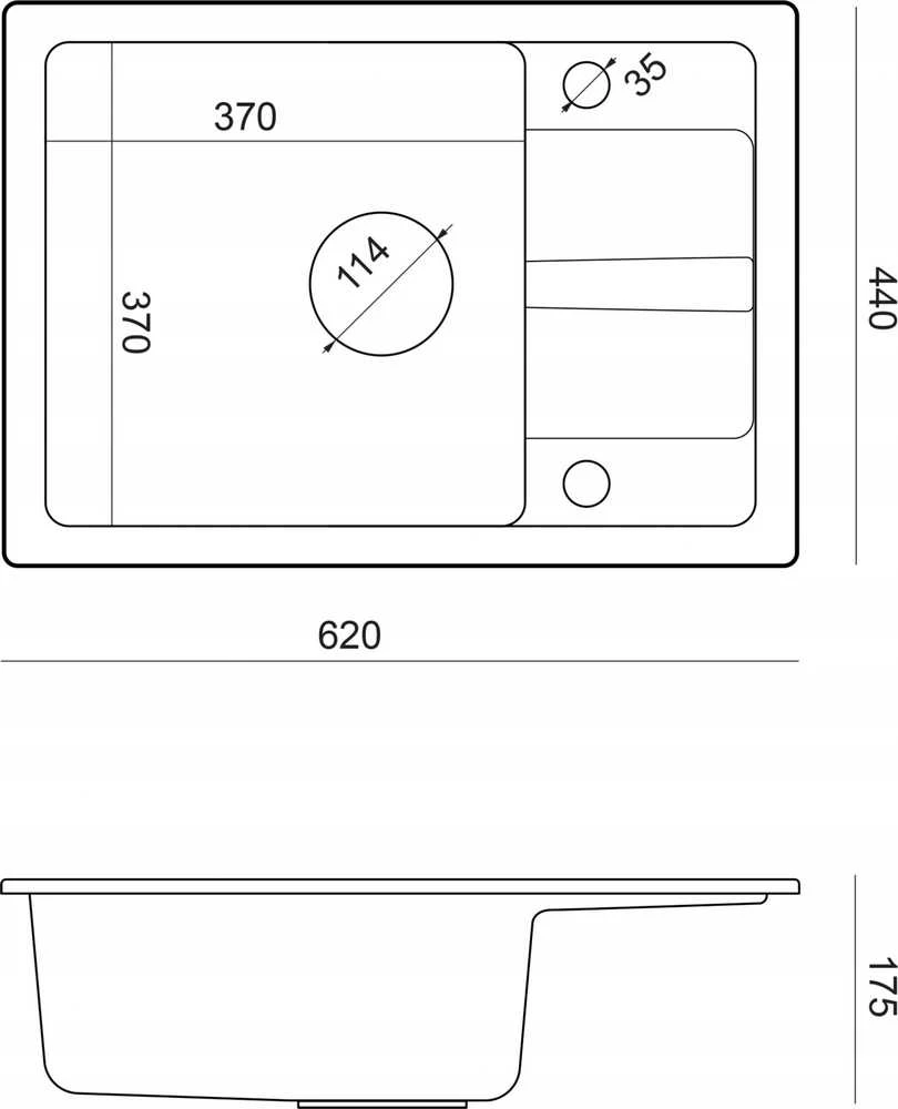 Plautuvė su maišytuvu Quadron GO SMART VERY Juodas, TQ6244GSBLM