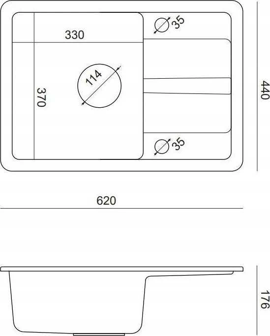 Plautuvė su maišytuvu Quadron GO SMART VERY Juodas, TQ6244GSBLM