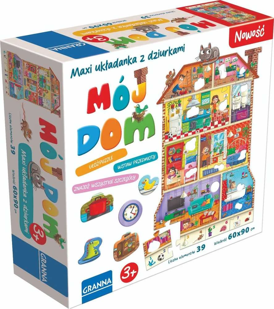 Granna Didelė dėlionė vaikams Mano namai, spalvota