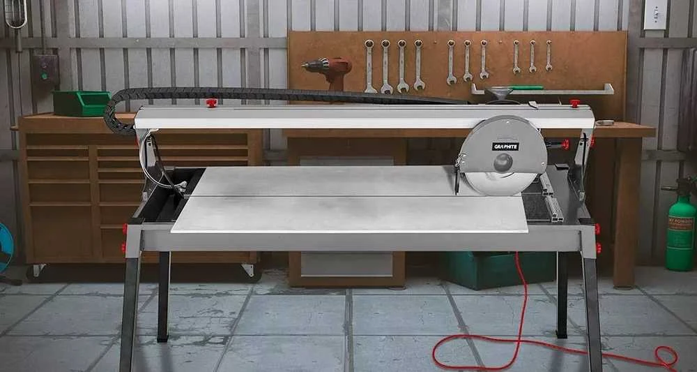 Przecinarka Plytelių pjaustytuvas 1200 W, 230 x 25 mm, pjovimo diapazonas 1000 mm