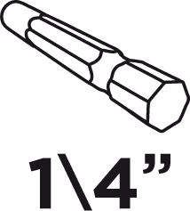 Graphite Grafitinis magnetinis antgalis 6 x 65 mm, 1/4 colio kotas
