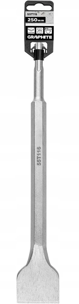 Dłuto SDS Plus plokščias kaltas 40 x 14 x 250 mm