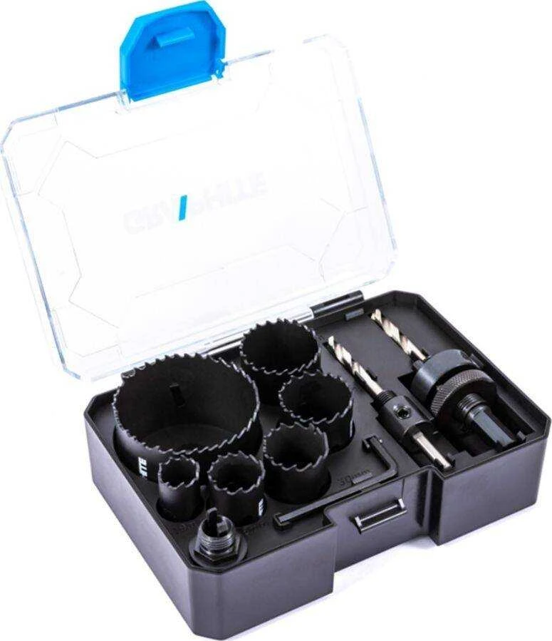 Graphite Otwornice Bimetaliniai skylių pjūklai su Co8% (19, 25, 30, 35, 40, 68 mm), 9 dalių rinkinys