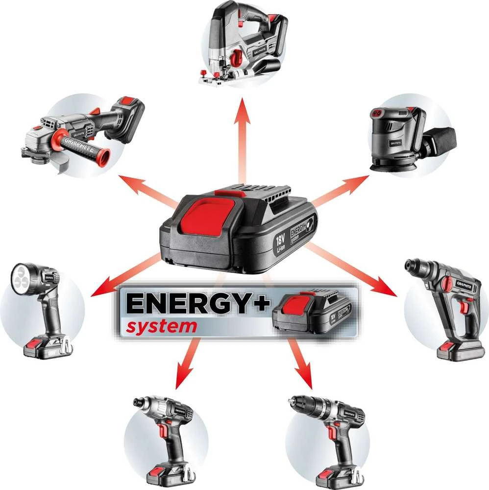 Akumuliatorius GRAPHITE Energy+ 18V 2Ah 58G001