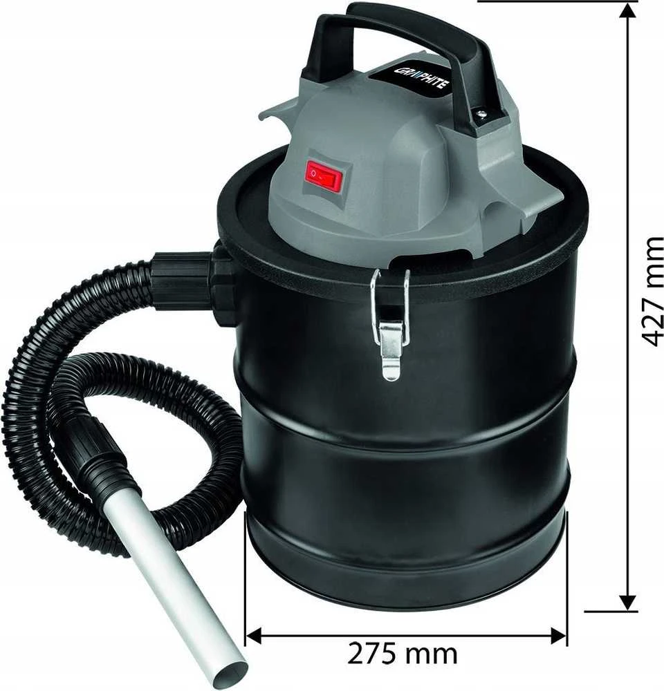 Graphite Dulkių siurblys „Energy+“ 18 V ličio jonų pelenų siurblys, 15 l bakas, be akumuliatoriaus