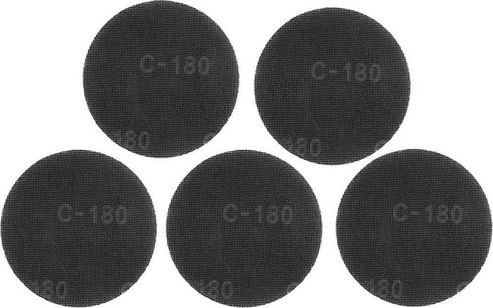 Siatka Šlifavimo tinklelis su lipdukais 180 mm, K180, 5 vnt. šlifuokliui 59G263