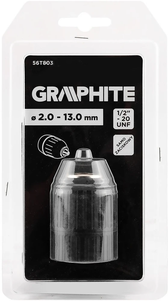 Graphite Laikiklis Savisriegis grąžto griebtuvas, 1/2"- 20 UNF, 2,0-13,0 mm