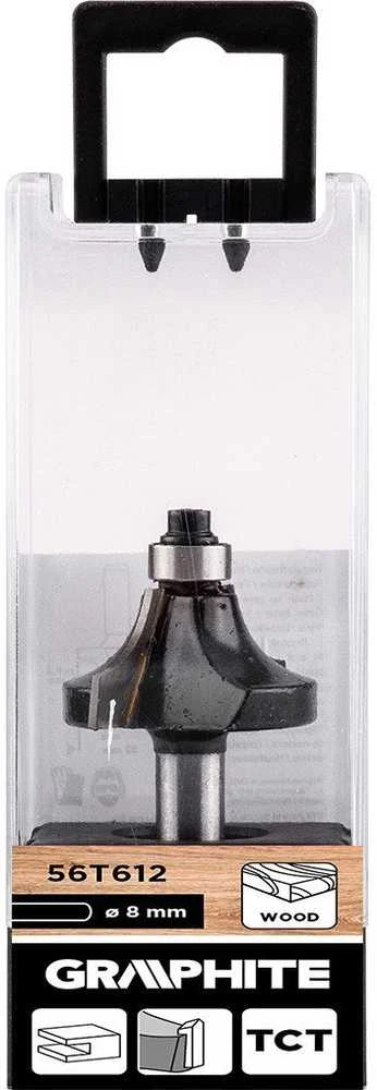 Frez Medžio pjaustytuvas su guoliu, dekoratyvinis, kietmetalio, 38,1 x 19 mm, 8 mm kotas