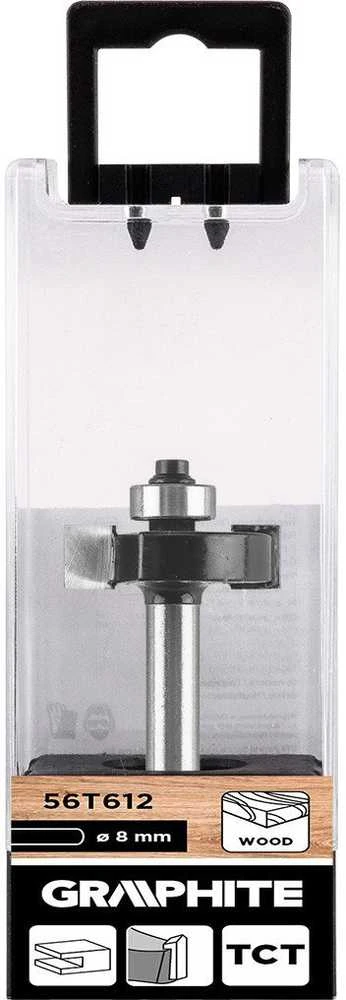 Frez Medžio pjaustytuvas su guoliu, dekoratyvinis, kietmetalio, 32 x 10 mm, 8 mm kotas