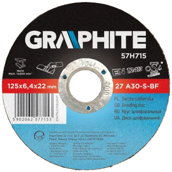 Tarcza Šlifavimo diskas metalui 115 x 6,4 x 22,2 mm, 27 A30-S-BF