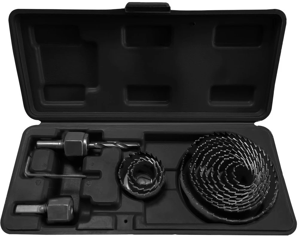 Graphite Otwornice Skylėms gręžti skirti pjūklai su adapteriais, 19–76 mm, 15 vnt. rinkinys