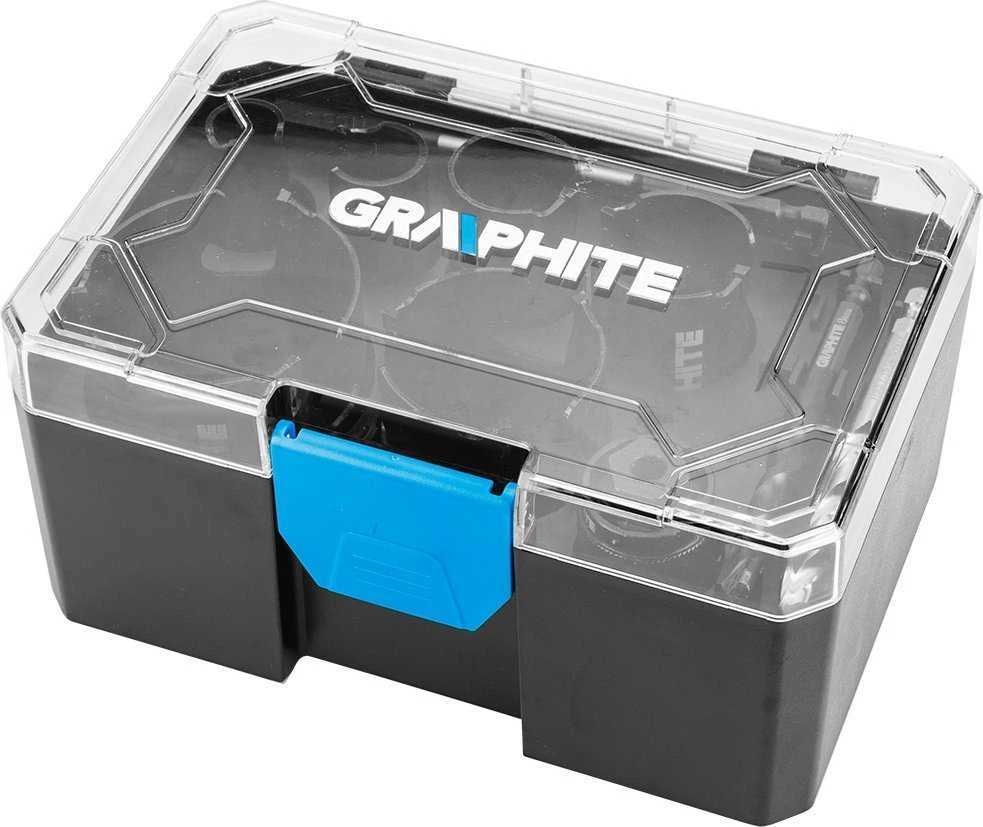 Grąžtas Graphite Otwornice Plieniniai skylių pjūklai su kietlydinio antgaliu (19, 25, 32, 38, 51, 64 mm), 10 dalių rinkinys