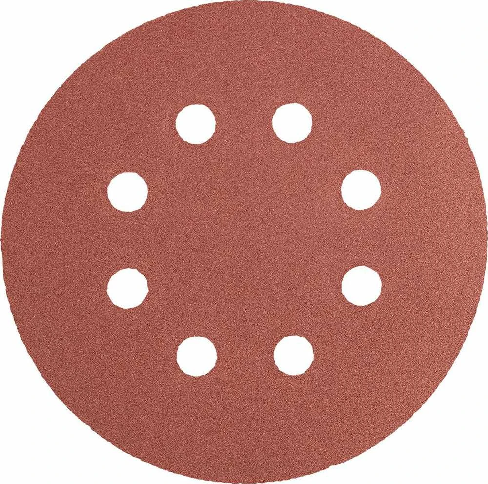 Krążki Šlifavimo diskai 125 mm, K240, 5 vnt., su 8 skylėmis