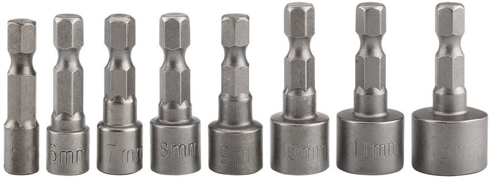 Graphite Rinkinys Atsuktuvų galvučių rinkinys 5/6/7/8/9/10/11/13 mm, šešiakampis, 8 vnt.