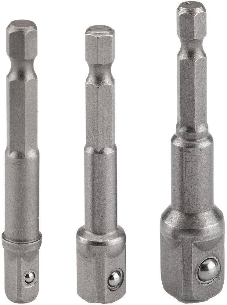 Zestaw Rinkinys Galvučių mažinimo rinkinys 1/2", 1/4", 3/8" į 1/4" šešiakampius, 3 vnt.