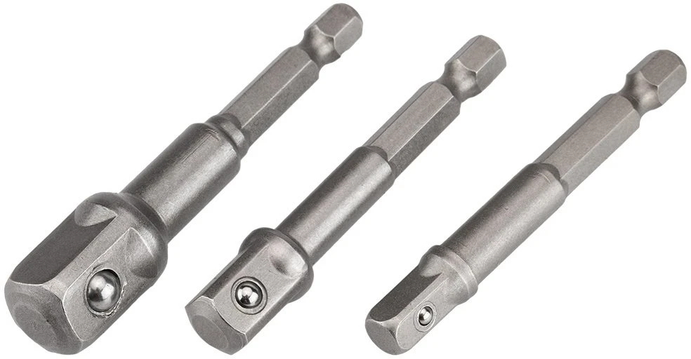 Zestaw Rinkinys Galvučių mažinimo rinkinys 1/2", 1/4", 3/8" į 1/4" šešiakampius, 3 vnt.
