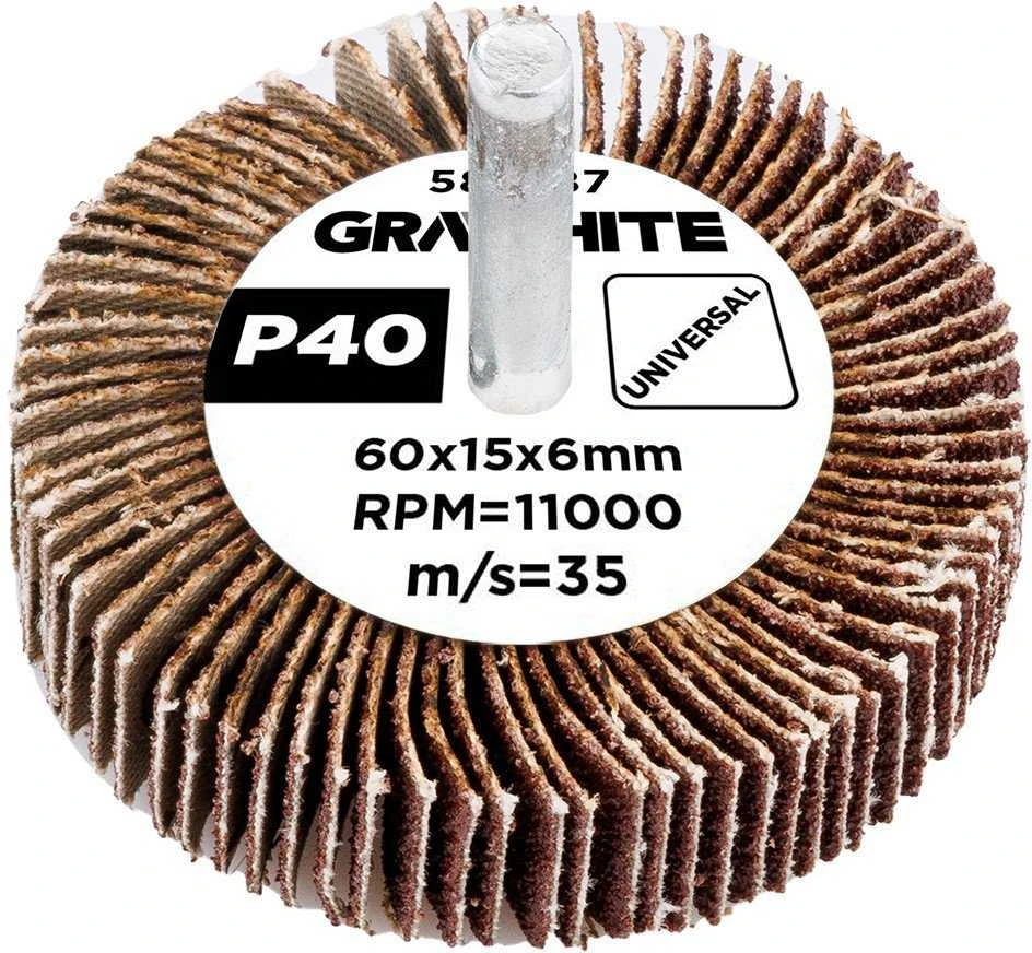 Ściernica Plokštelinis šlifavimo diskas su kotu 60 x 15 x 6 mm, P40