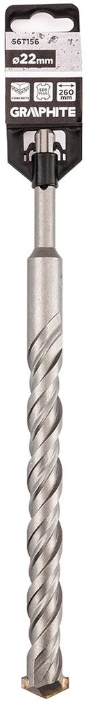 Wiertło SDS Plus dvigubas spiralinis betono grąžtas 22 x 260 mm