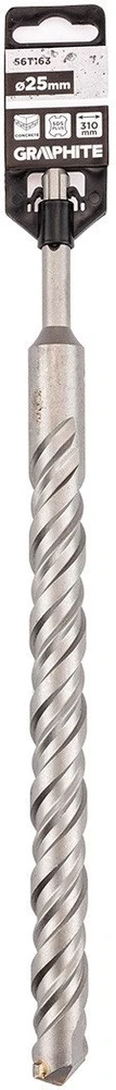 Wiertło SDS Plus dvigubas spiralinis betono grąžtas 25 x 310 mm
